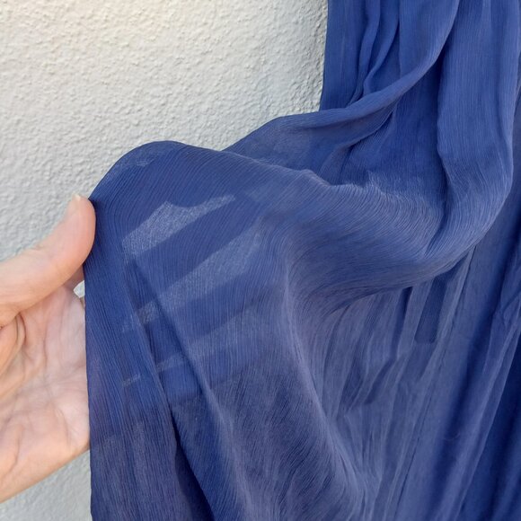 J Crew Long Silk Strapless Plisse Gown Sz 12 Black Tie Wedding Guest Formal - Picture 4 of 15